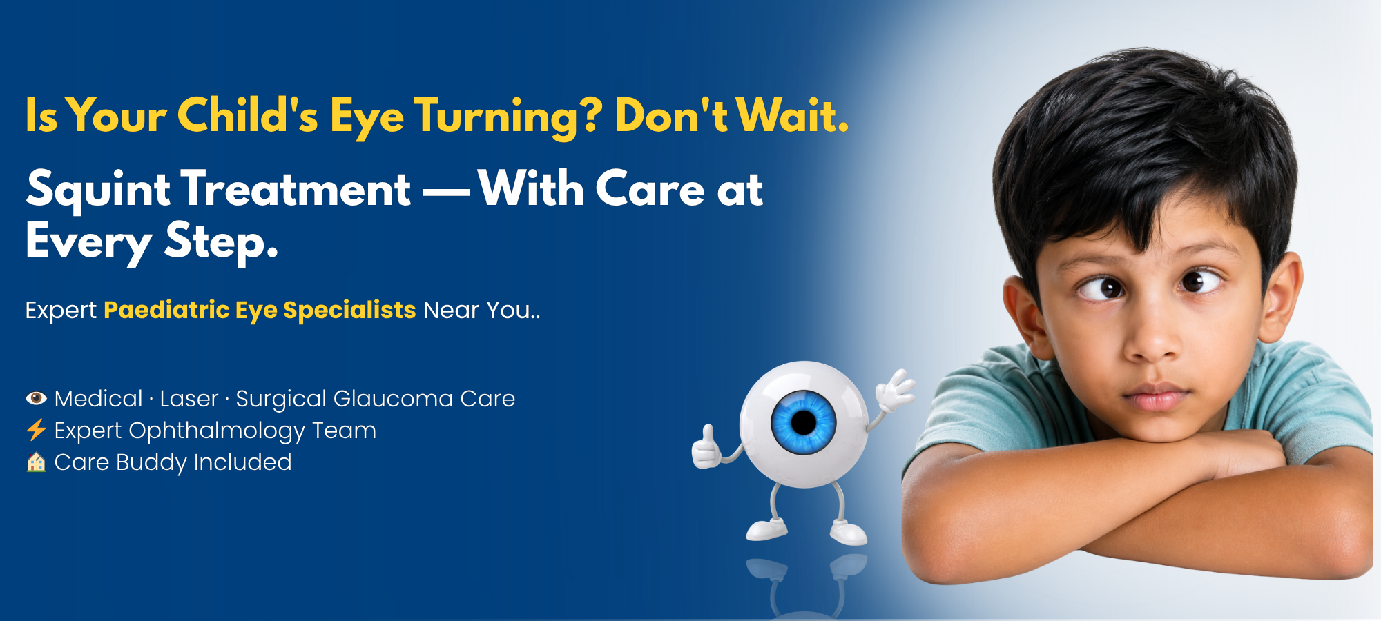 Squint eye treatment for children in Hyderabad with pediatric eye specialists