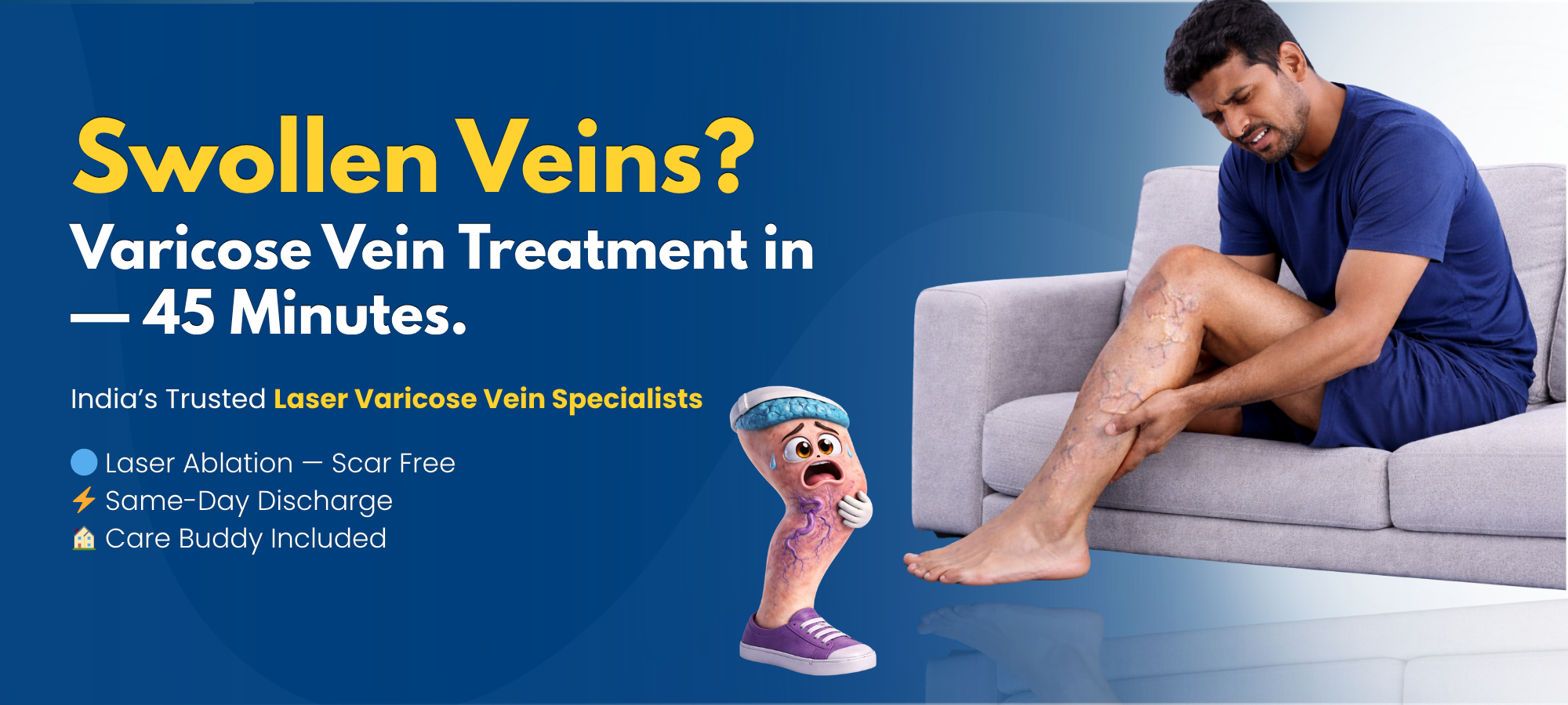 Varicose veins treatment in Hyderabad – laser vein therapy and leg pain relief