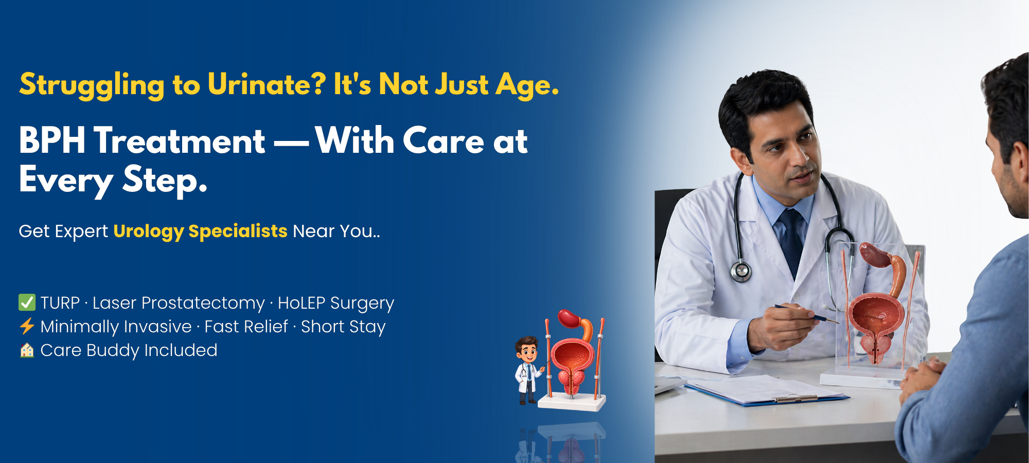 BPH treatment in Hyderabad for enlarged prostate and urinary problems with urology specialists
