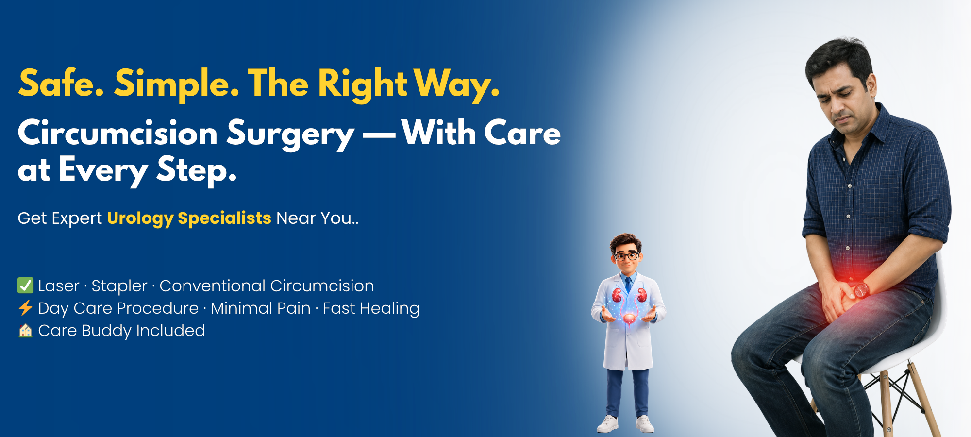 Circumcision surgery in Hyderabad using laser and stapler techniques for safe and quick recovery