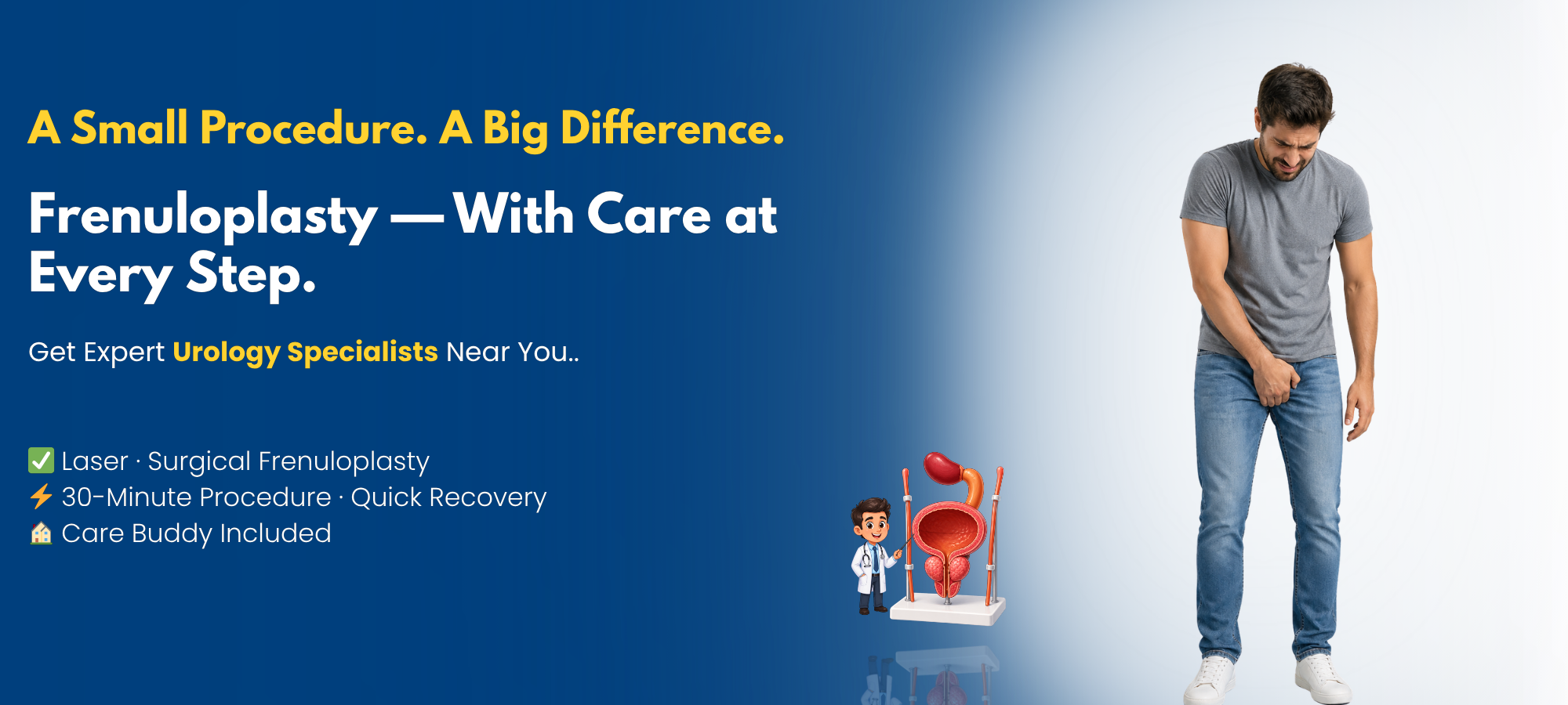 Frenuloplasty treatment in Hyderabad for tight foreskin with laser and surgical urology procedures