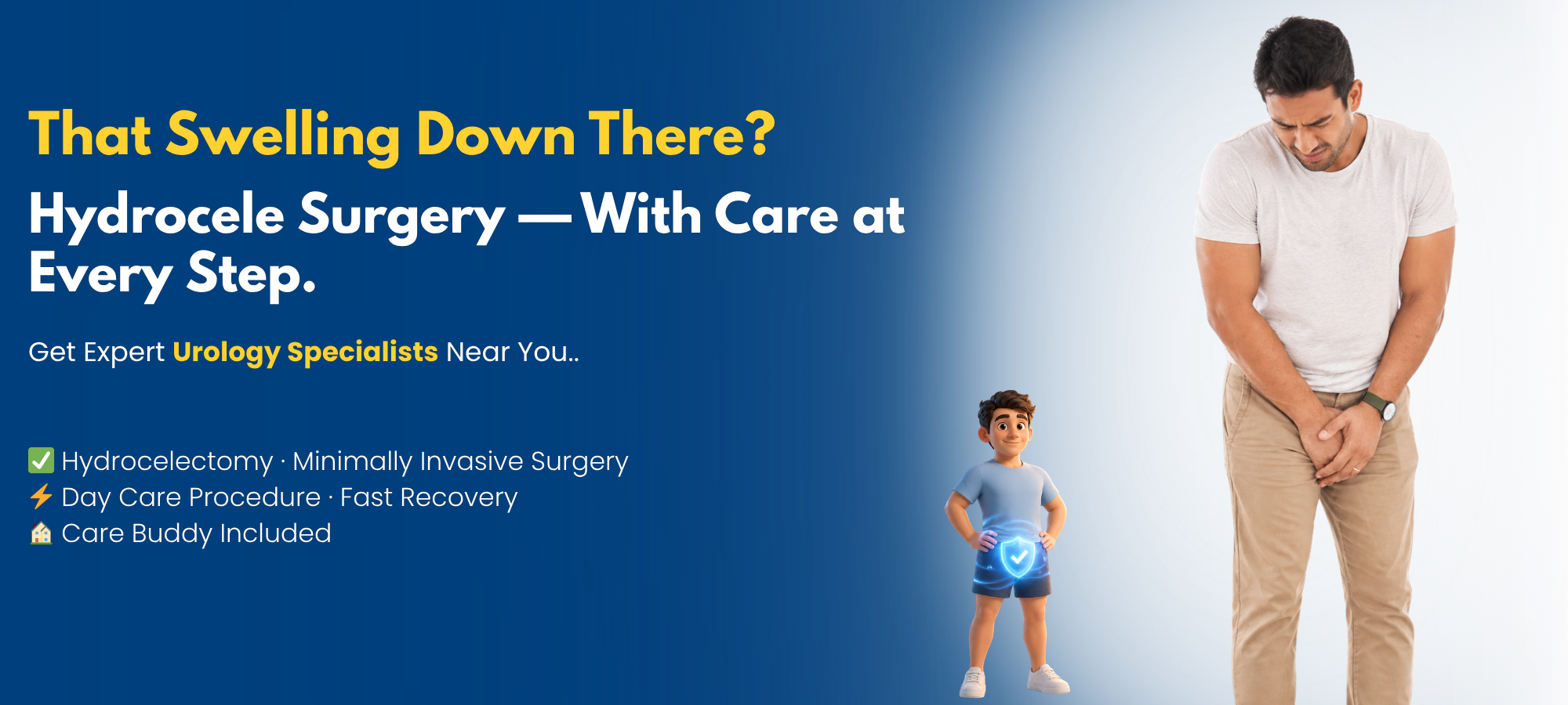 Hydrocele surgery in Hyderabad for scrotal swelling with minimally invasive urology treatment
