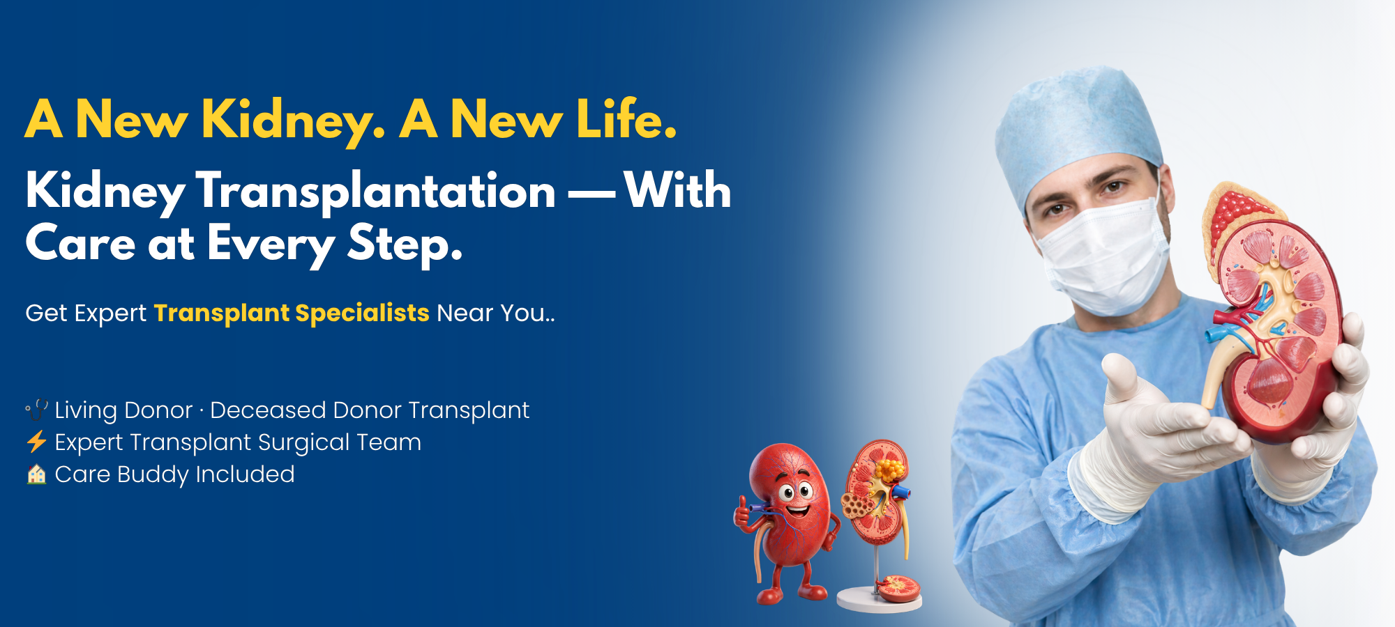 Kidney transplant surgery in Hyderabad with expert transplant specialists and donor programs