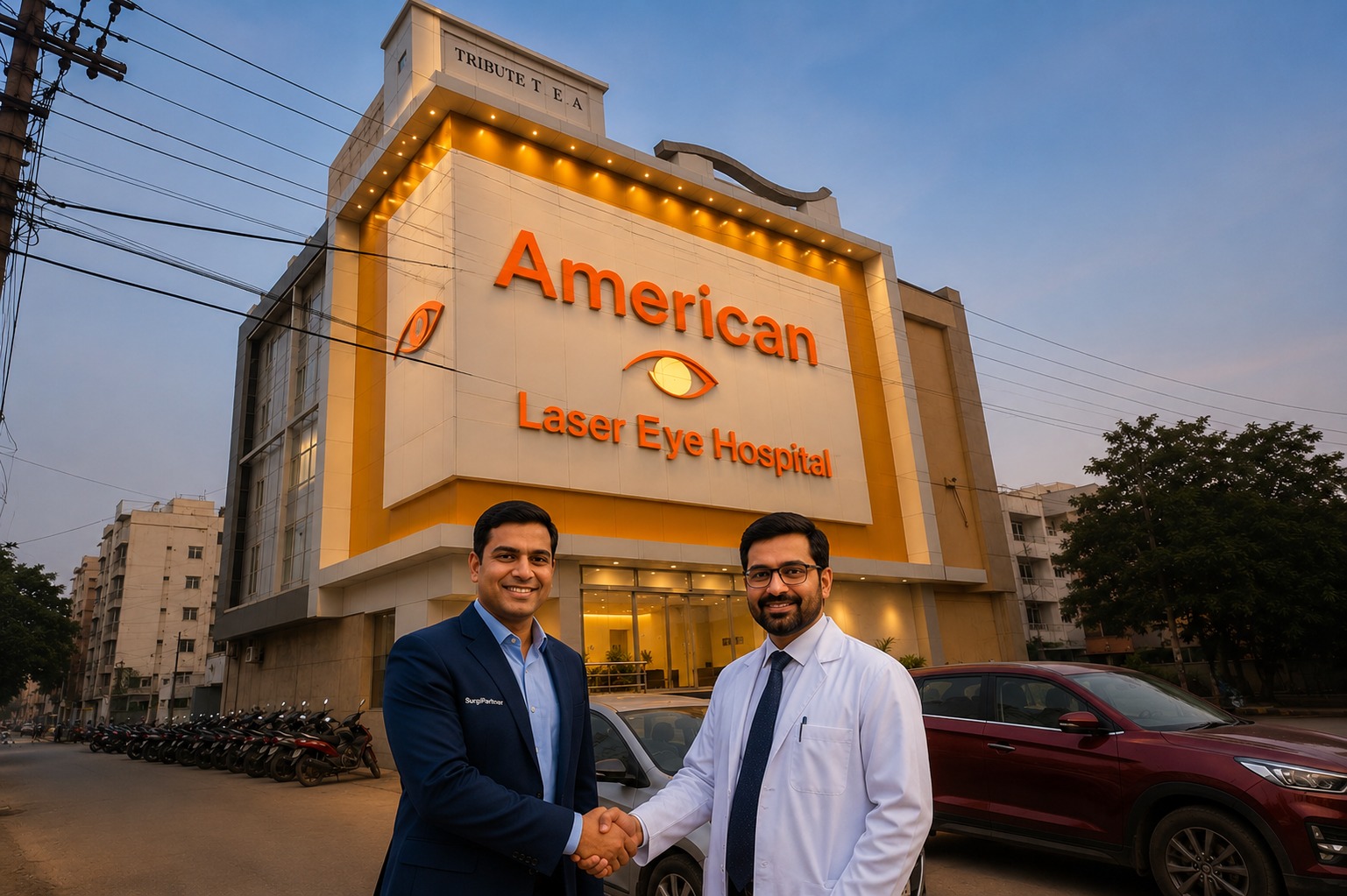 SurgiPartner partnership with American Laser Eye Hospital in Hyderabad for advanced LASIK, cataract, and retina treatment services.