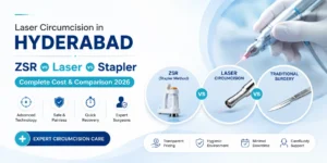 Laser Circumcision in Hyderabad 2026 - ZSR vs Laser vs Traditional Stapler method comparison with cost, benefits and recovery time