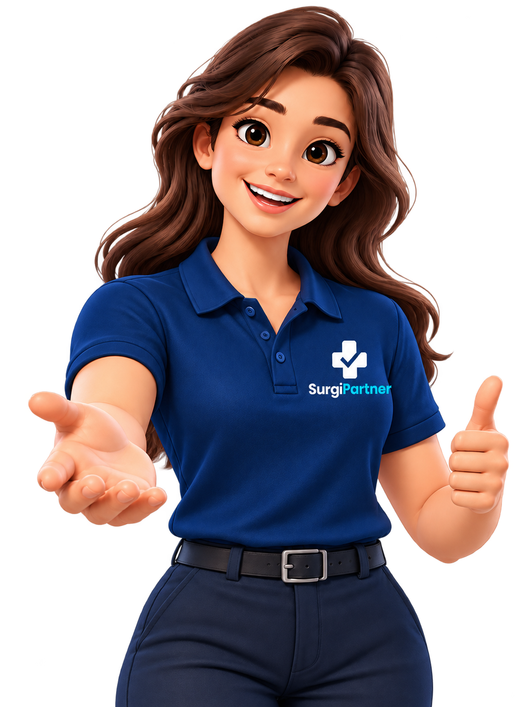 SurgiPartner Female CareBuddy mascot